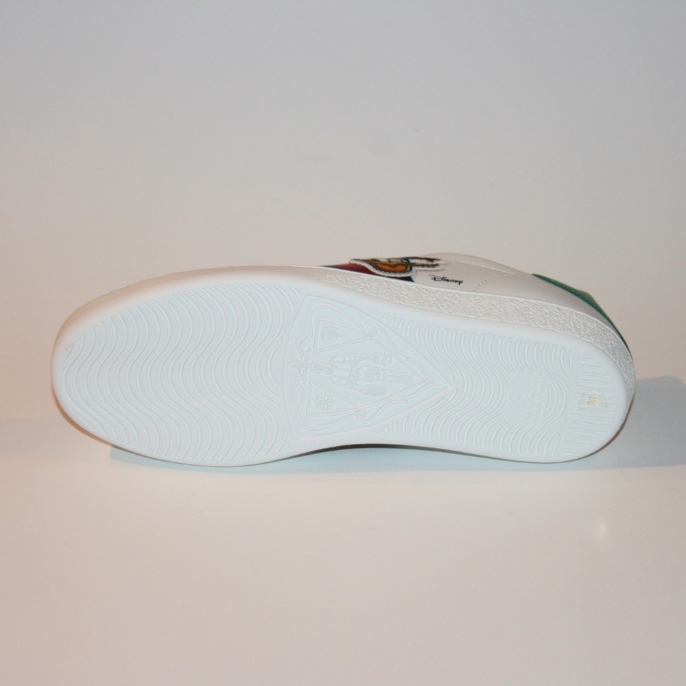 Gucci x Disney Women's Ace Donald Duck Patch Green/Red Web Sneakers Shoes - Picture 6 of 6